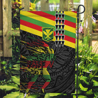 Kanaka Maoli Running Garden Flag Kakau Pattern with Kanaka Maoli Flag Color