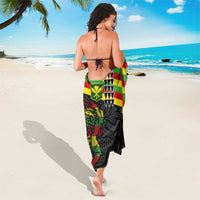 Kanaka Maoli Running Sarong Kakau Pattern with Kanaka Maoli Flag Color LT03 - Polynesian Pride