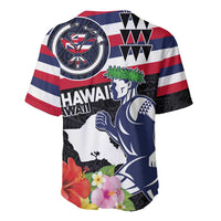 Honolulu Running Race Baseball Jersey Hawaii Marathon Kakau Art with Hibiscus and National Flag Style LT03 - Polynesian Pride