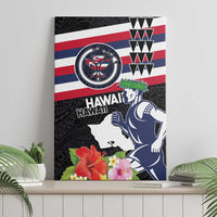 Honolulu Running Race Canvas Wall Art Hawaii Marathon Kakau Art with Hibiscus and National Flag Style LT03 - Polynesian Pride