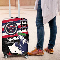 Honolulu Running Race Luggage Cover Hawaii Marathon Kakau Art with Hibiscus and National Flag Style