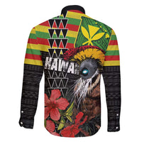 Kanaka Maoli Ikaika Warrior Family Matching Mermaid Dress and Hawaiian Shirt Hibiscus Kakau Art and Tapa Tribal Pattern