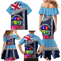 Fiji Lelean Memorial School Family Matching Mermaid Dress and Hawaiian Shirt Tapa and Polynesian Tribal Pattern LT03 - Polynesian Pride