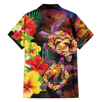 Hawaiian Sea Animals Love Couple Family Matching Tank Maxi Dress and Hawaiian Shirt Aloha Sunset Symphony LT03 - Polynesian Pride
