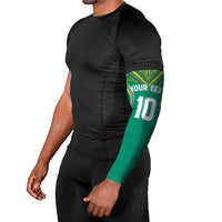 Custom Cook Islands Rugby Arm Sleeves Tatau Art Sport Style Green Color