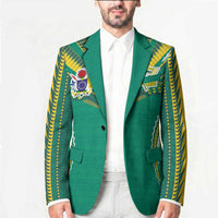 Custom Cook Islands Rugby Blazer Tatau Art Sport Style Green Color