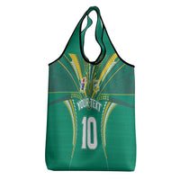 Custom Cook Islands Rugby Grocery Bag Tatau Art Sport Style Green Color