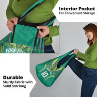 Custom Cook Islands Rugby Grocery Bag Tatau Art Sport Style Green Color