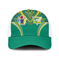 Cook Islands Rugby Mesh Trucker Cap Tatau Art Sport Style Green Color
