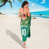 Custom Cook Islands Rugby Sarong Tatau Art Sport Style Green Color