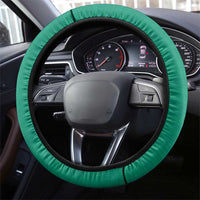 Cook Islands Rugby Steering Wheel Cover Tatau Art Sport Style Green Color