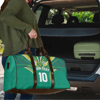 Custom Cook Islands Rugby Travel Bag Tatau Art Sport Style Green Color