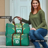 Custom Cook Islands Rugby Travel Bag Tatau Art Sport Style Green Color