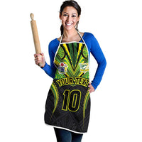 Custom Cook Islands Rugby Apron Tatau Art Sport Style Black Color