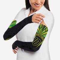 Custom Cook Islands Rugby Arm Sleeves Tatau Art Sport Style Black Color LT03 - Polynesian Pride