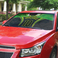 Custom Cook Islands Rugby Auto Sun Shade Tatau Art Sport Style Black Color