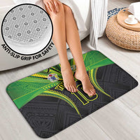 Custom Cook Islands Rugby Bathroom Set Tatau Art Sport Style Black Color