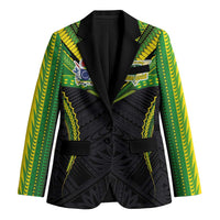 Custom Cook Islands Rugby Blazer Tatau Art Sport Style Black Color