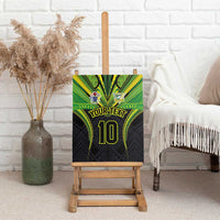 Custom Cook Islands Rugby Canvas Wall Art Tatau Art Sport Style Black Color