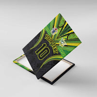 Custom Cook Islands Rugby Canvas Wall Art Tatau Art Sport Style Black Color