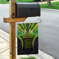 Custom Cook Islands Rugby Garden Flag Tatau Art Sport Style Black Color