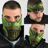 Custom Cook Islands Rugby Neck Gaiter Tatau Art Sport Style Black Color