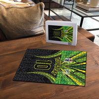 Custom Cook Islands Rugby Puzzle Tatau Art Sport Style Black Color