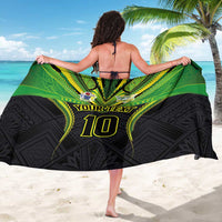 Custom Cook Islands Rugby Sarong Tatau Art Sport Style Black Color