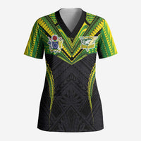 Custom Cook Islands Rugby Scrub Top Tatau Art Sport Style Black Color