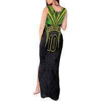 Custom Cook Islands Rugby Tank Maxi Dress Tatau Art Sport Style Black Color
