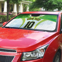 Custom Cook Islands Rugby Auto Sun Shade Tatau Art Sport Style White Color