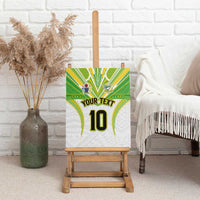 Custom Cook Islands Rugby Canvas Wall Art Tatau Art Sport Style White Color