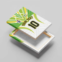 Custom Cook Islands Rugby Canvas Wall Art Tatau Art Sport Style White Color