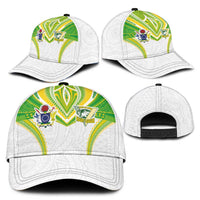 Cook Islands Rugby Classic Cap Tatau Art Sport Style White Color LT03 - Polynesian Pride