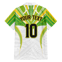 Custom Cook Islands Rugby Family Matching Mermaid Dress and Hawaiian Shirt Tatau Art Sport Style White Color