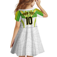 Custom Cook Islands Rugby Family Matching Tank Maxi Dress and Hawaiian Shirt Tatau Art Sport Style White Color