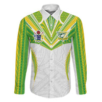 Custom Cook Islands Rugby Family Matching Tank Maxi Dress and Hawaiian Shirt Tatau Art Sport Style White Color