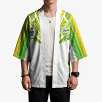 Custom Cook Islands Rugby Kimono Tatau Art Sport Style White Color