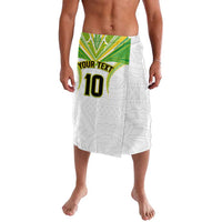 Custom Cook Islands Rugby Lavalava Tatau Art Sport Style White Color