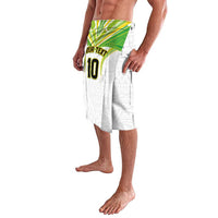Custom Cook Islands Rugby Lavalava Tatau Art Sport Style White Color
