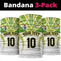 Custom Cook Islands Rugby Neck Gaiter Tatau Art Sport Style White Color