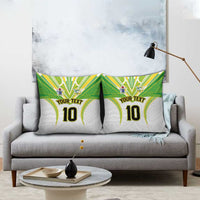 Custom Cook Islands Rugby Pillow Cover Tatau Art Sport Style White Color