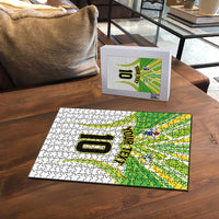 Custom Cook Islands Rugby Puzzle Tatau Art Sport Style White Color