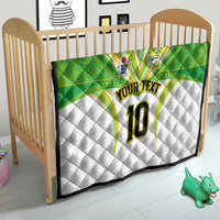 Custom Cook Islands Rugby Quilt Tatau Art Sport Style White Color