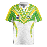 Custom Cook Islands Rugby Rugby Jersey Tatau Art Sport Style White Color