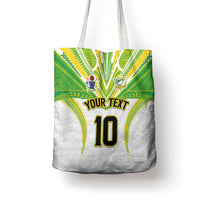 Custom Cook Islands Rugby Tote Bag Tatau Art Sport Style White Color LT03 - Polynesian Pride