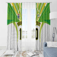Custom Cook Islands Rugby Window Curtain Tatau Art Sport Style White Color