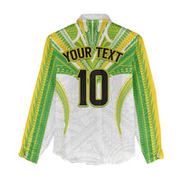 Custom Cook Islands Rugby Women Casual Shirt Tatau Art Sport Style White Color