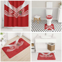Tonga Rugby Bathroom Set Ngatu Motifs and Pacific Patterns