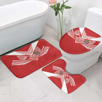 Tonga Rugby Bathroom Set Ngatu Motifs and Pacific Patterns